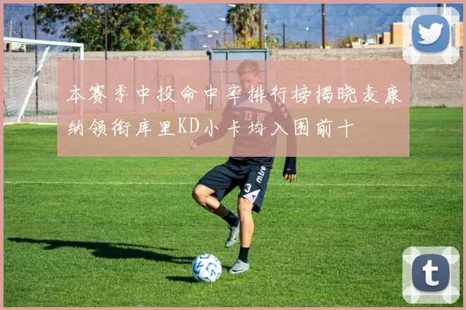 本赛季中投命中率排行榜揭晓麦康纳领衔库里KD小卡均入围前十